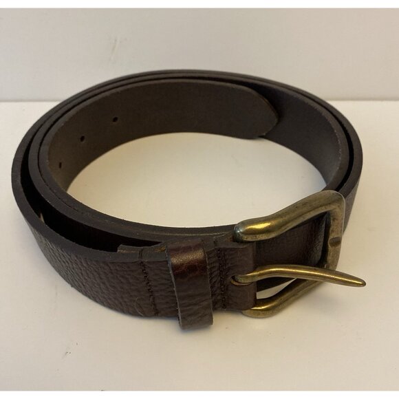 Eddie Bauer Brown Pebbled English Leather Belt Casual Everyday Jeans Sz 42 - Picture 15 of 15